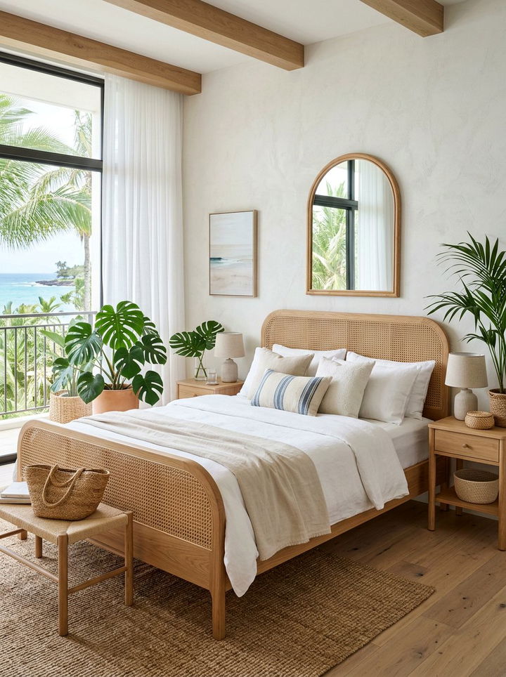 Cane Headboard - 30 secondhand bedroom ideas