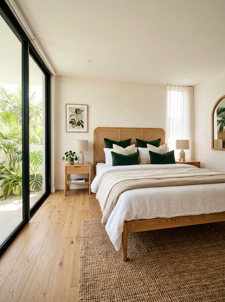 Cane Headboard Bed - 30 bedroom bed ideas