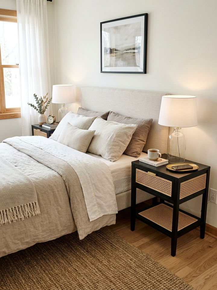Cane Nightstand - 30 woven bedroom ideas