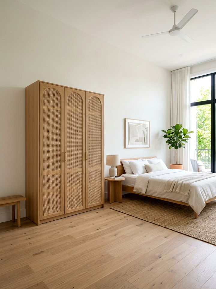 Cane Wardrobe - 30 woven bedroom ideas