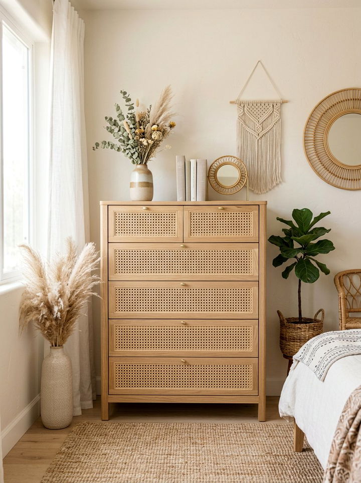Cane Webbing Dresser - 30 bedroom dresser ideas