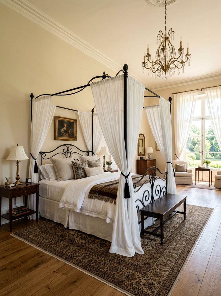 Canopy Bed Centerpiece - 30 long bedroom ideas