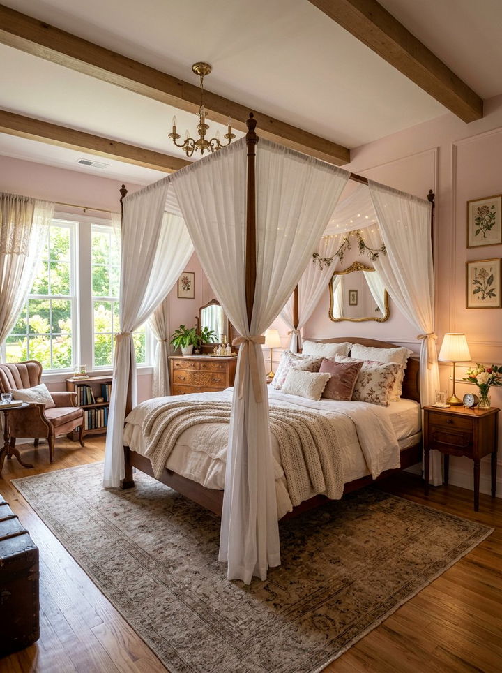 Canopy Bed Drapes - 30 bedroom temperature control ideas