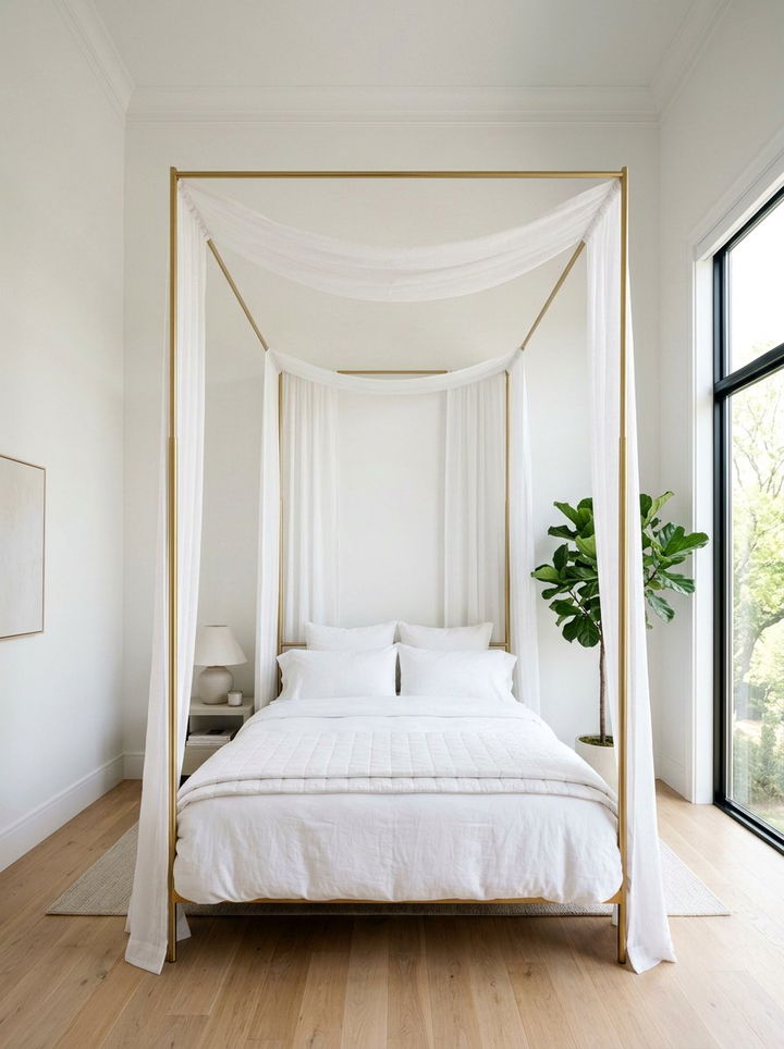 Canopy Bed Gold Frame - 30 modern glam bedroom ideas