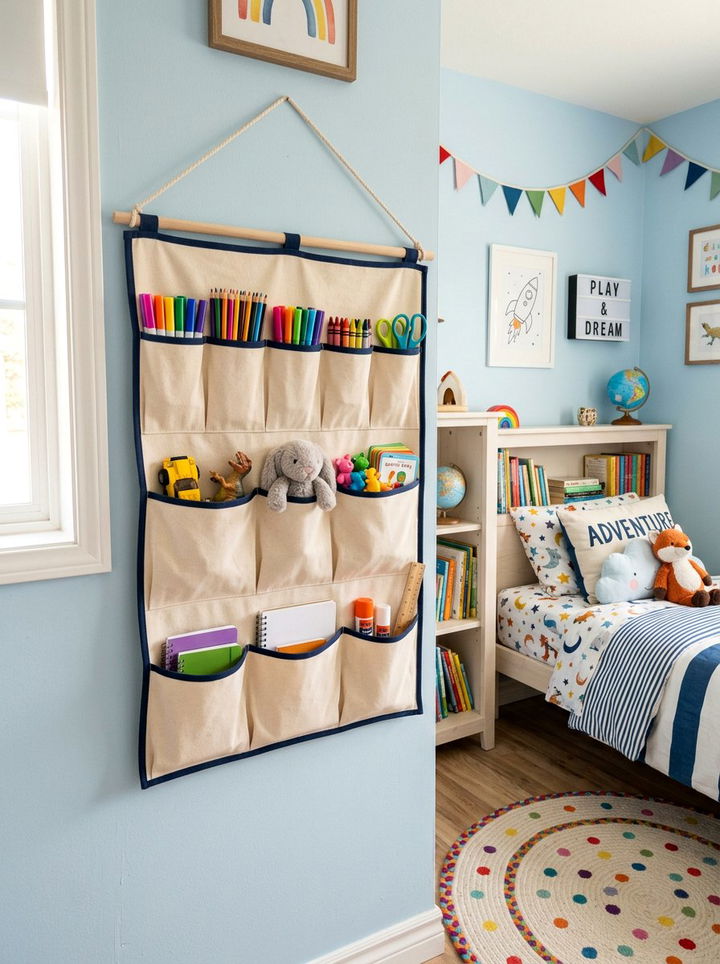 Canvas Pocket Wall Hanging - 30 bedroom hanging organizers
