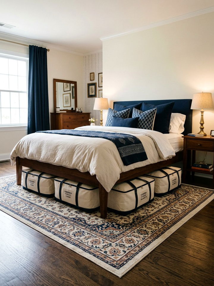 Canvas Under Bed Zipper Bags - 30 bedroom under bed storage ideas