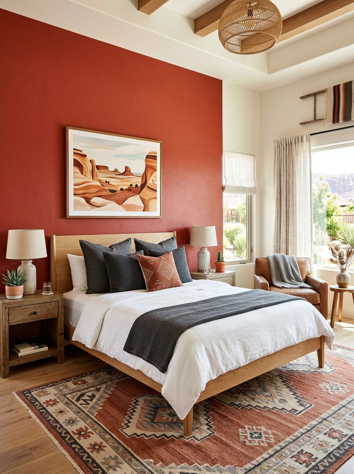 Canyon Red Bedroom - 30 desert bedroom color ideas