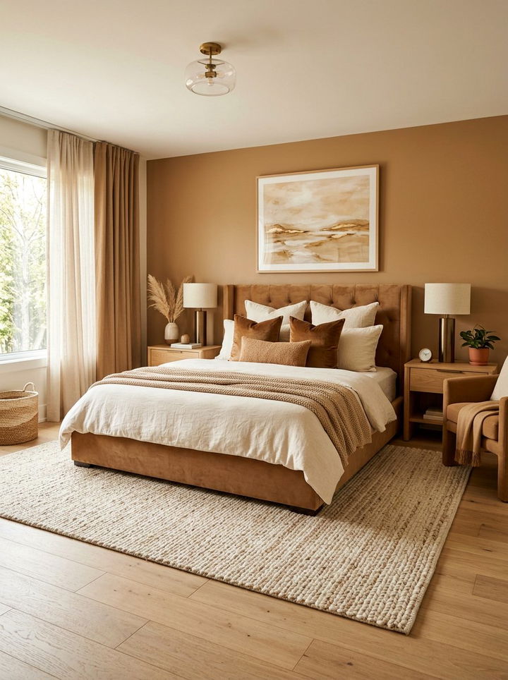 Caramel Bedroom - 30 soothing bedroom color ideas