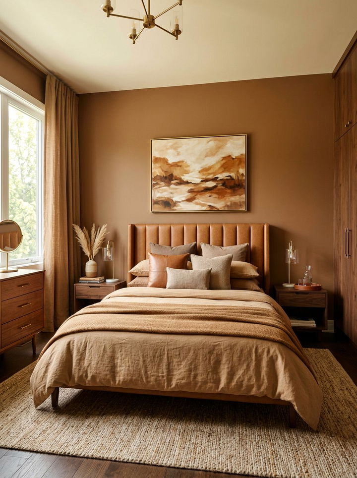 Caramel Bedroom - 30 autumn inspired bedroom color ideas