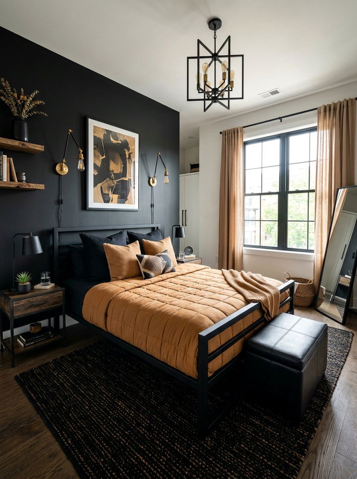 Caramel and black bedroom - 30 caramel bedroom ideas