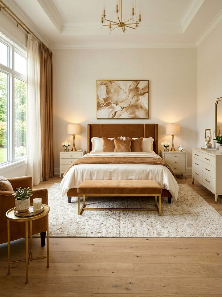 30 Caramel Bedroom Ideas for a Warm and Inviting Space