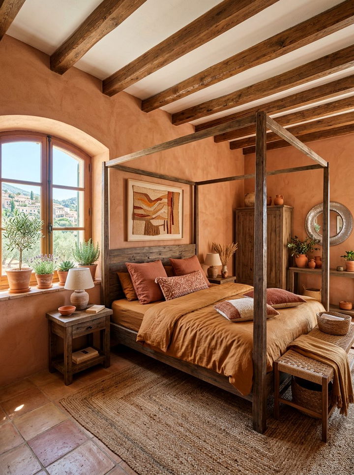 Caramel and terracotta bedroom - 30 caramel bedroom ideas