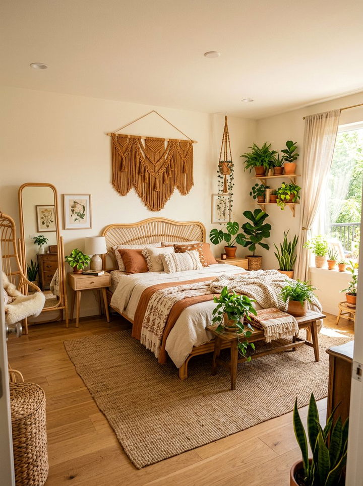 Caramel boho bedroom - 30 caramel bedroom ideas