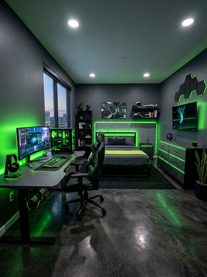 Carbon Fiber Accents - 30 race car bedroom ideas