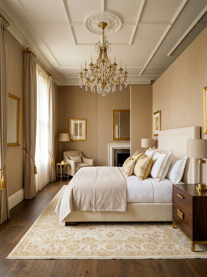 Cashmere And Gold Accents - 30 cashmere bedroom ideas