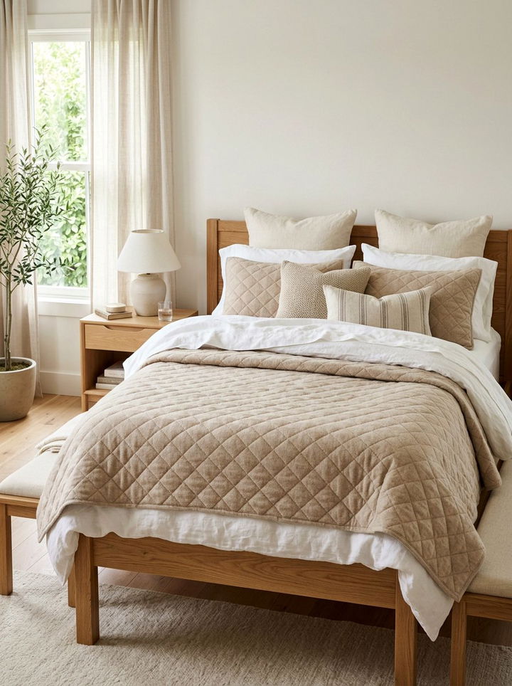 Cashmere Quilted Coverlet - 30 cashmere bedroom ideas