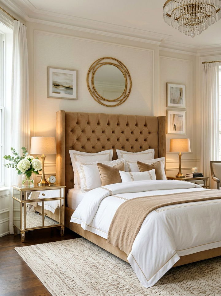 Cashmere Velvet Headboard - 30 cashmere bedroom ideas