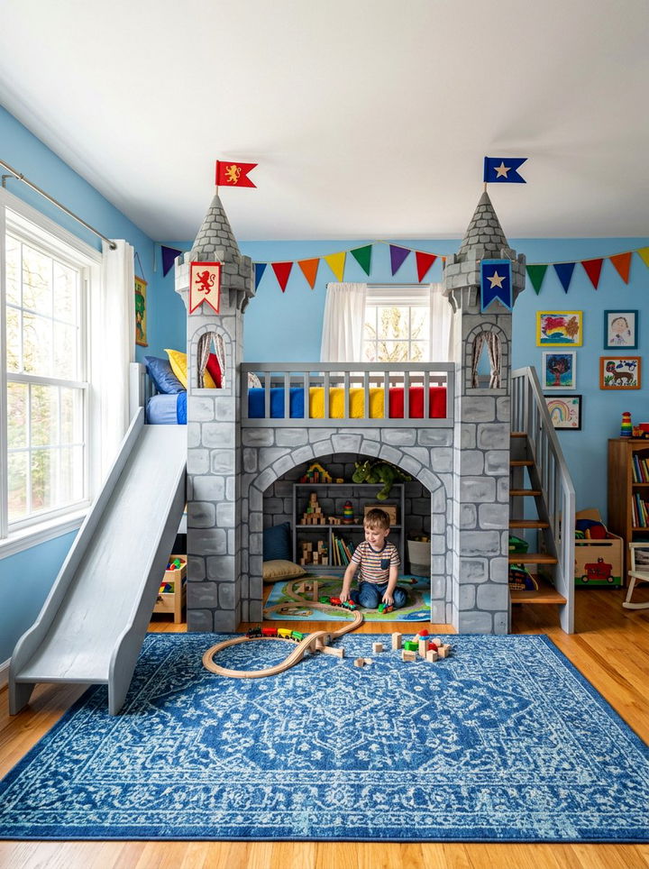 Castle loft bed - 30 fairy tale bedroom ideas