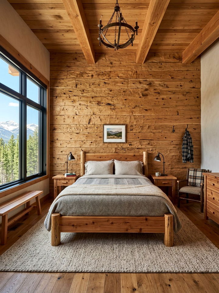 Cedar Wood Bedroom - 30 warm tone bedroom ideas