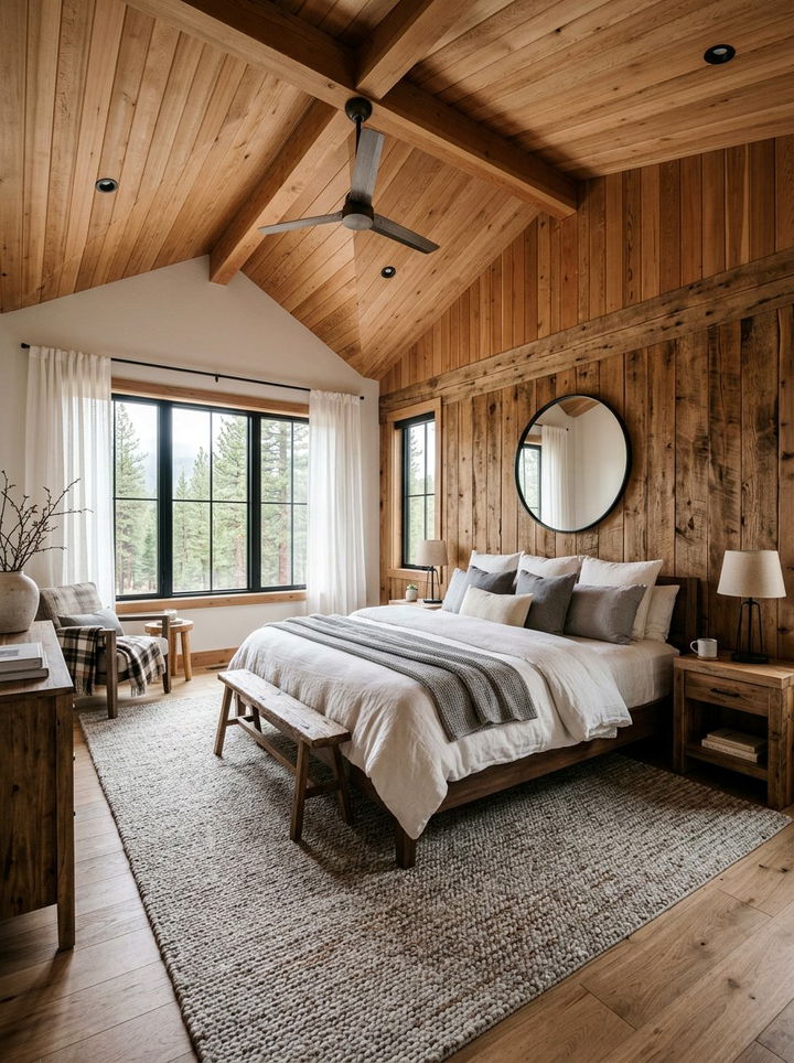 Cedar and Smoke White - 30 brown and white bedroom color combo