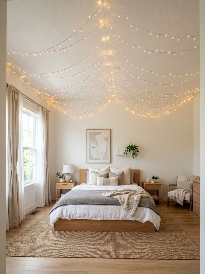 Ceiling Fairy Lights Bedroom - 30 bedroom fairy lights ideas
