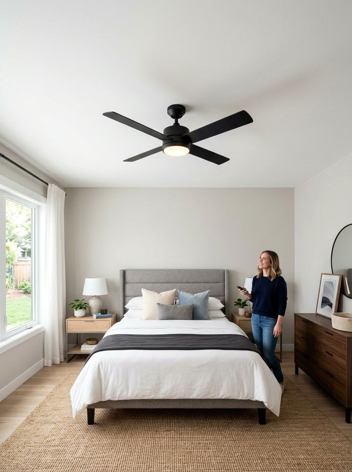 Ceiling Fan Replacement - 30 bedroom staging ideas