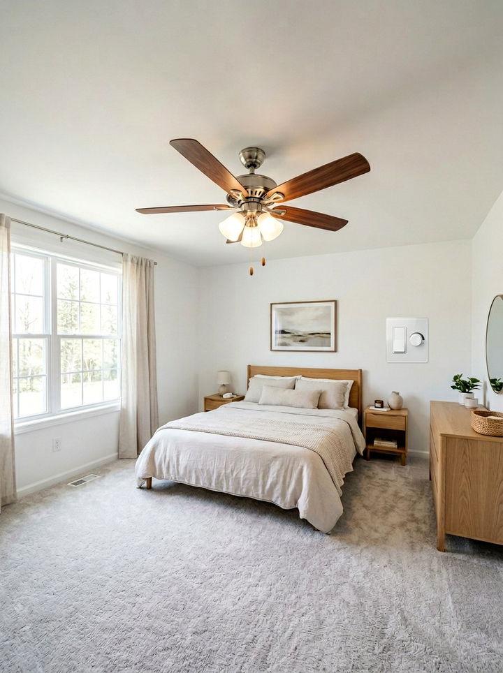Ceiling Fan With Dimmer - 30 bedroom ambient lighting ideas
