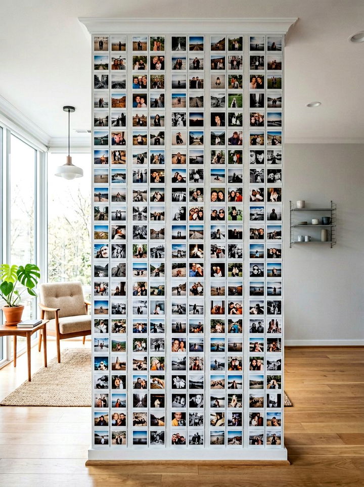 Ceiling To Floor Photo Strip - 30 bedroom photo displays