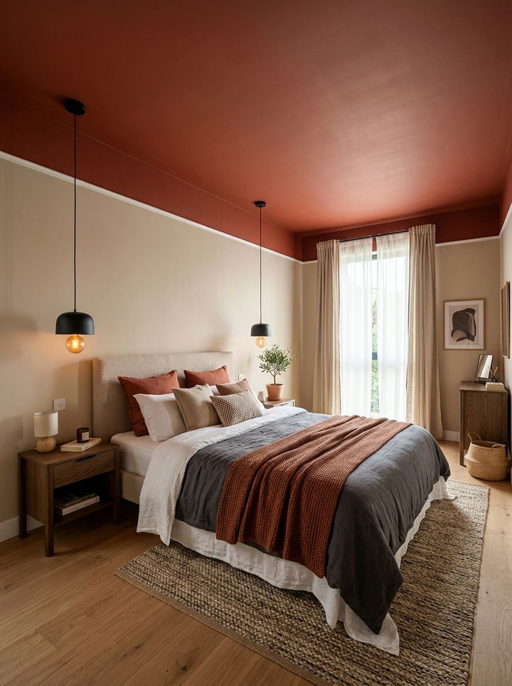 Ceiling color blocking bedroom - 30 bedroom color blocking ideas