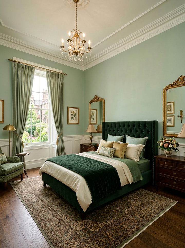 Celadon Green Bedroom - 30 pastel green bedroom ideas