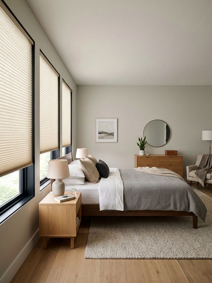 Cellular Shades - 30 bedroom window treatment ideas