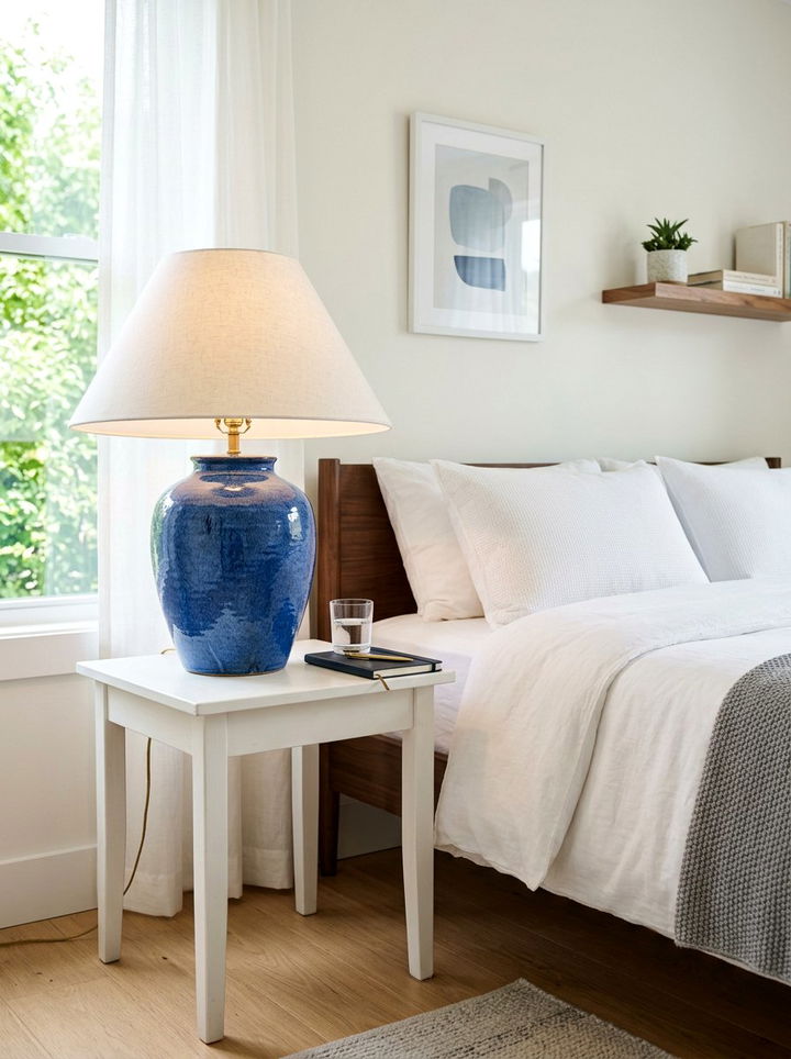 Ceramic Bedside Lamp - 30 bedroom finishing touches ideas