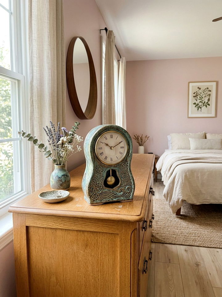 Ceramic Mantle Clock - 30 bedroom clock ideas