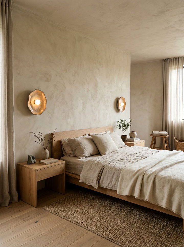 Ceramic Organic Wall Lights - 30 bedroom sconce ideas