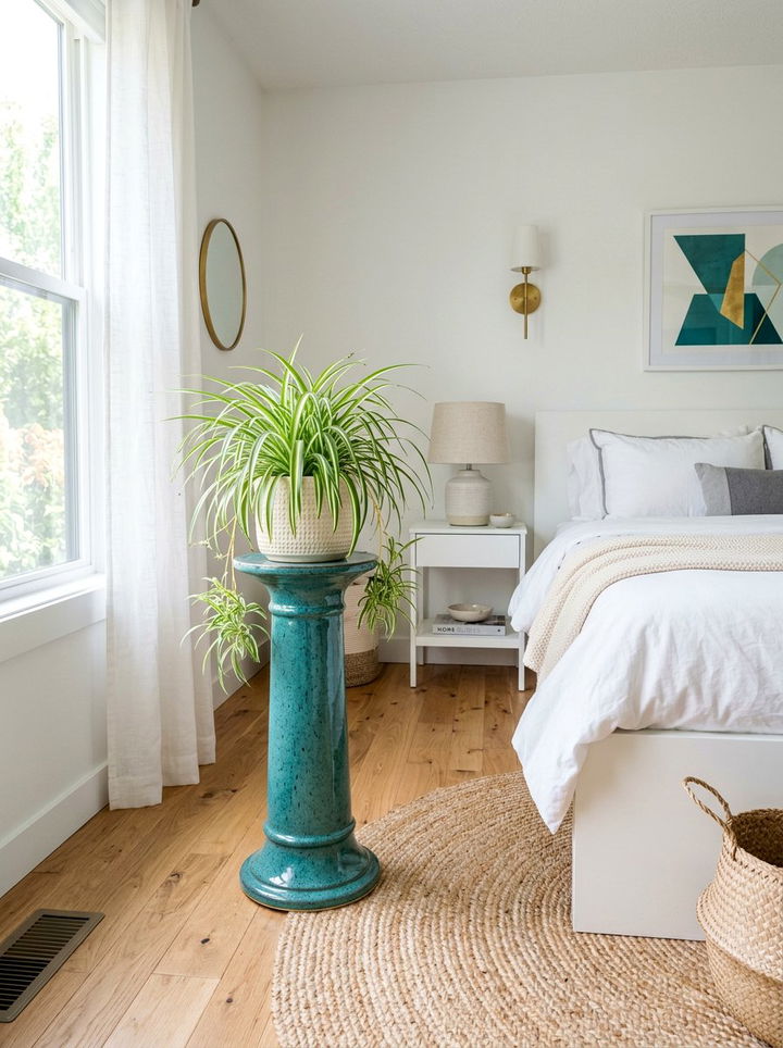 Ceramic pedestal plant stand - 30 bedroom plant stands