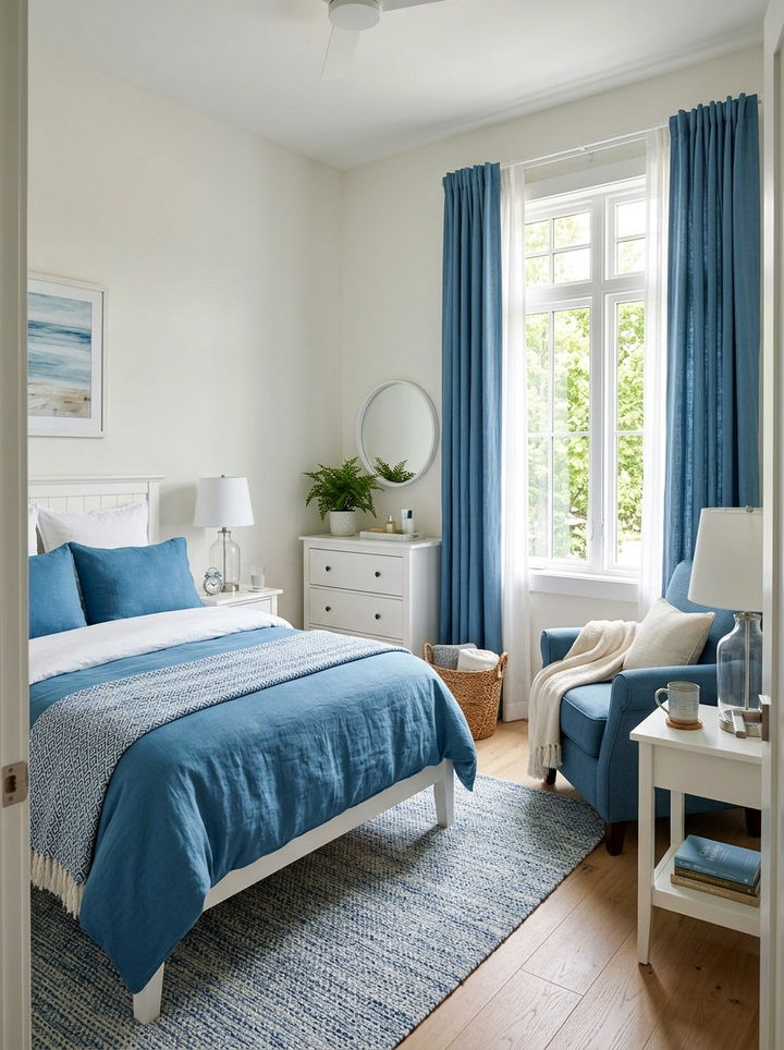 Cerulean blue guest bedroom - 30 cerulean bedroom ideas