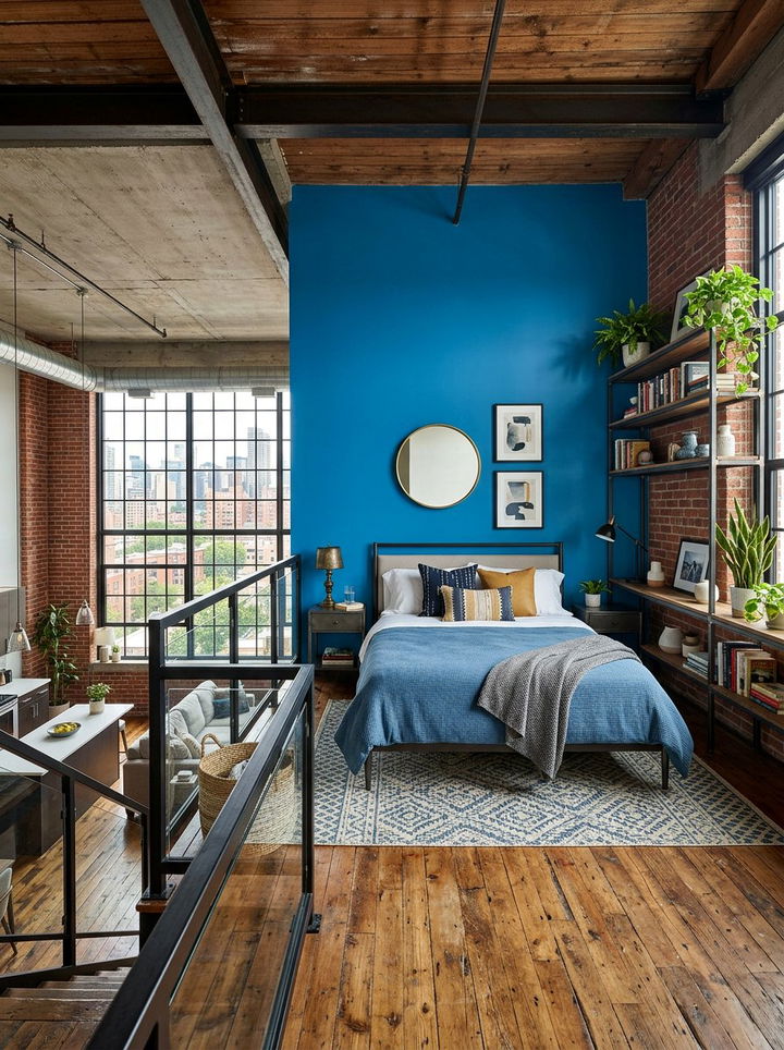 Cerulean blue loft bedroom - 30 cerulean bedroom ideas