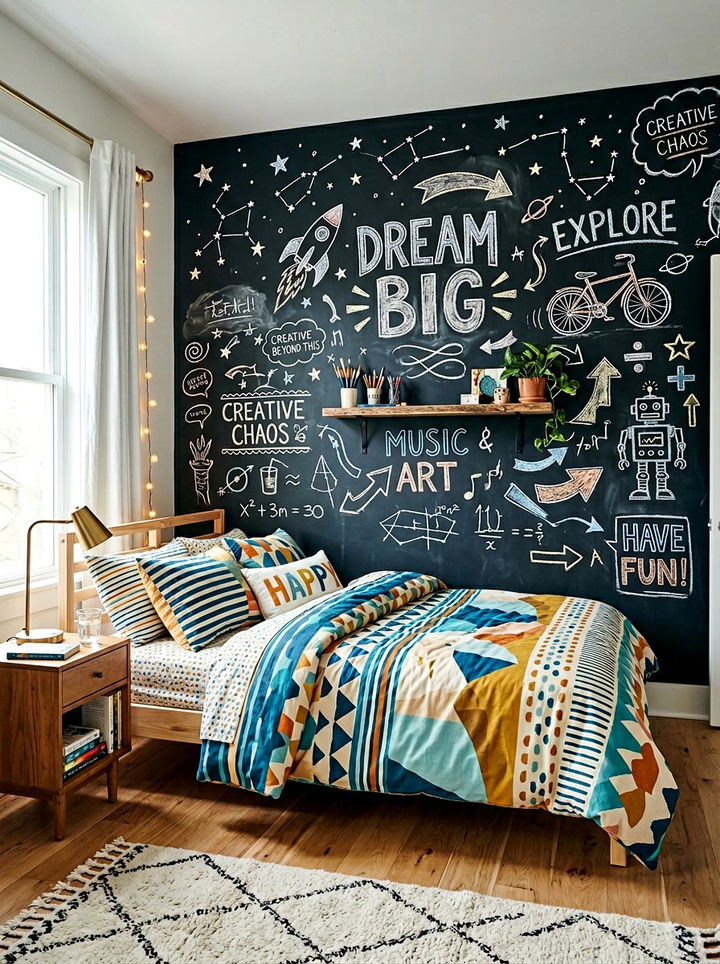 Chalkboard Accent Wall - 30 bedroom accent walls