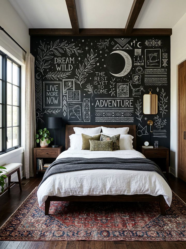 Chalkboard Paint Headboard Bedroom - 30 bedroom DIY headboard ideas
