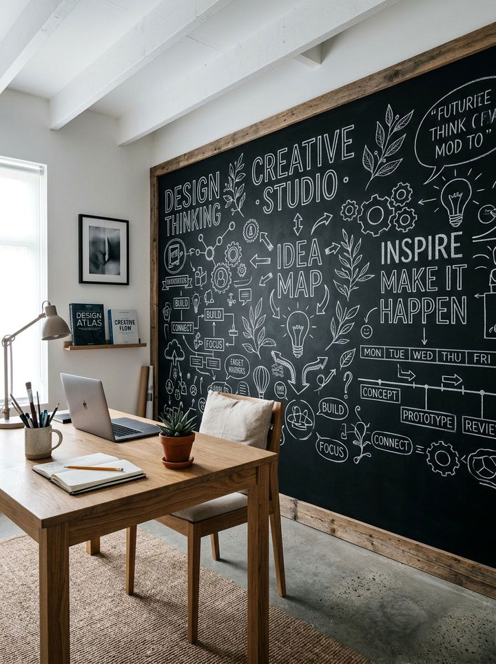 Chalkboard wall decor - 30 budget bedroom ideas