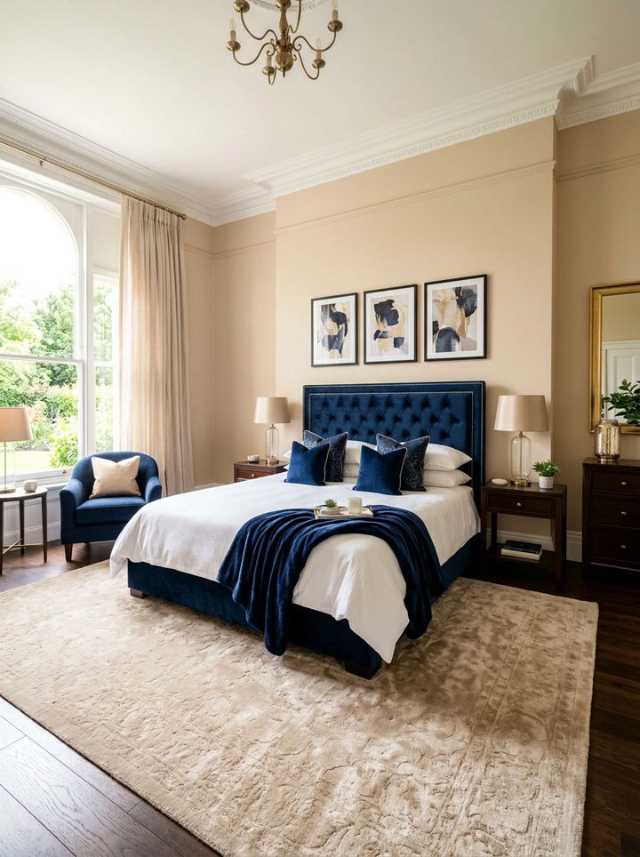 Champagne And Navy Blue Bedroom - 30 champagne bedroom ideas