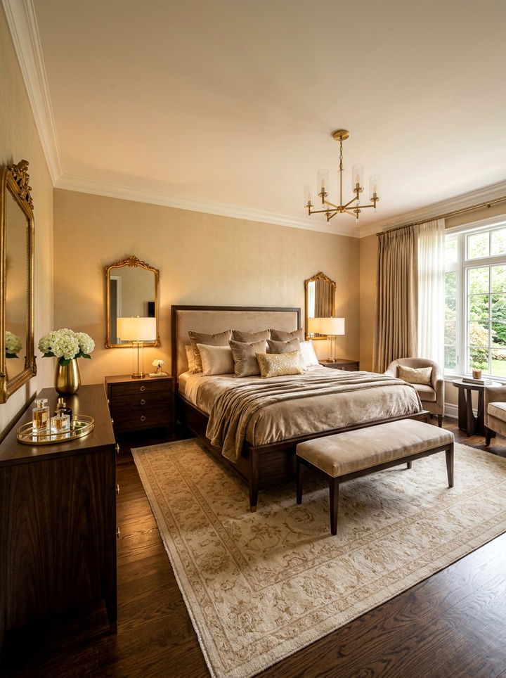 Champagne Bedroom - 30 soothing bedroom color ideas