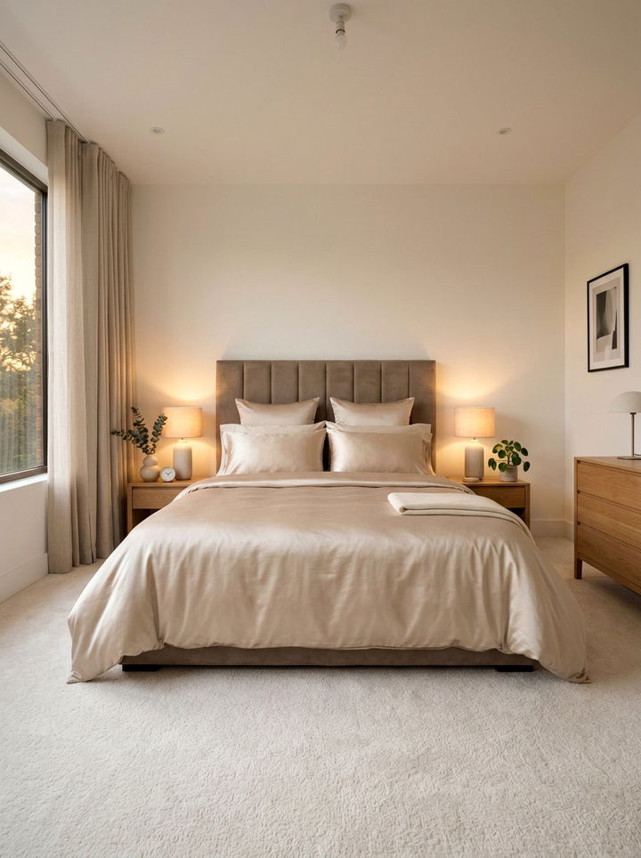 Champagne Silk Bedding Theme - 30 champagne bedroom ideas