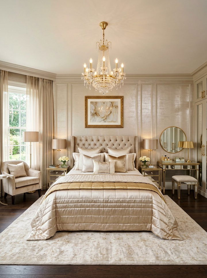 Champagne bedroom - 30 soft color bedroom ideas