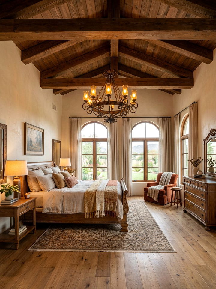 Chandelier Lighting Bedroom - 30 Tuscan bedroom ideas