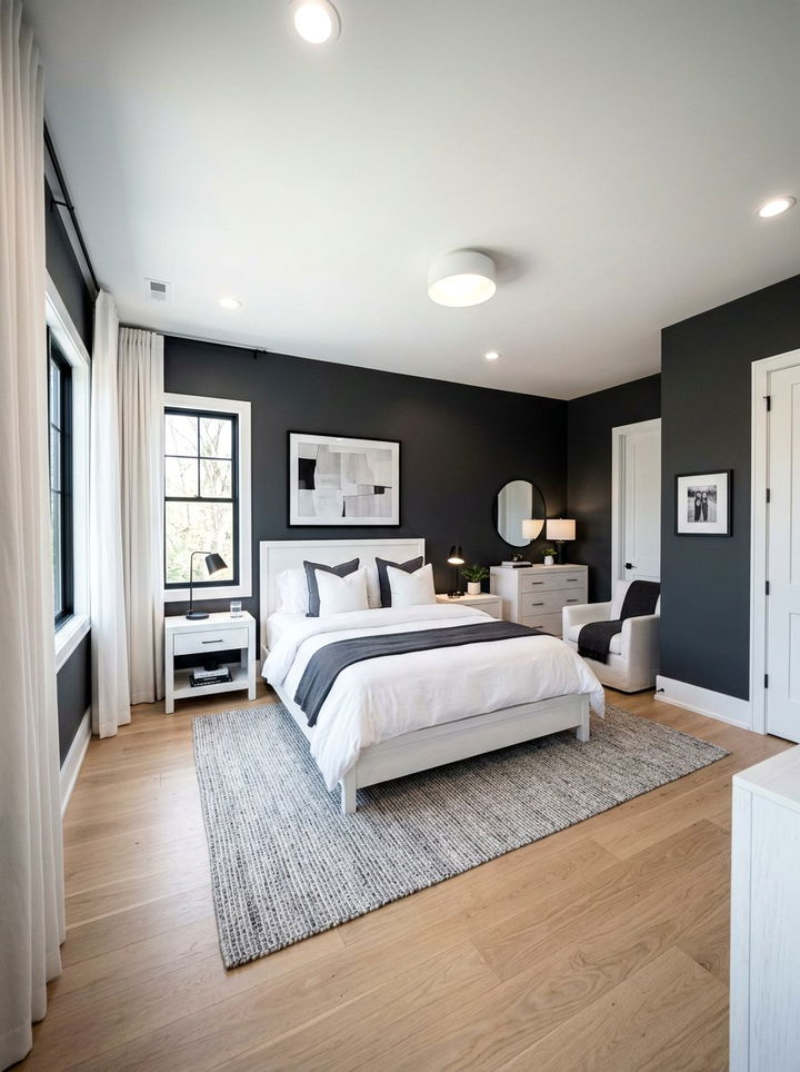 Charcoal And White Bedroom - 30 gray and white bedroom ideas