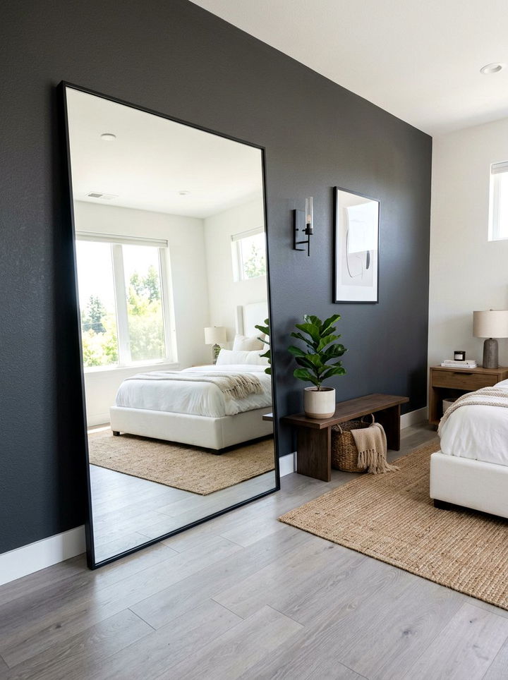 Charcoal Bedroom Mirror - 30 dark charcoal bedroom ideas