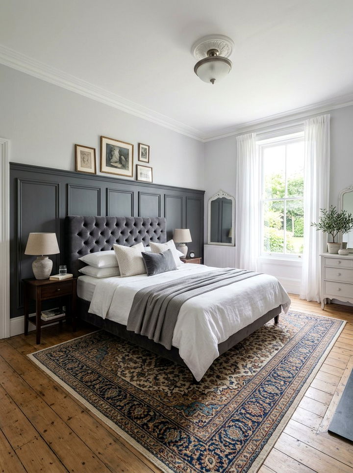 Charcoal Bedroom Wainscoting - 30 dark charcoal bedroom ideas