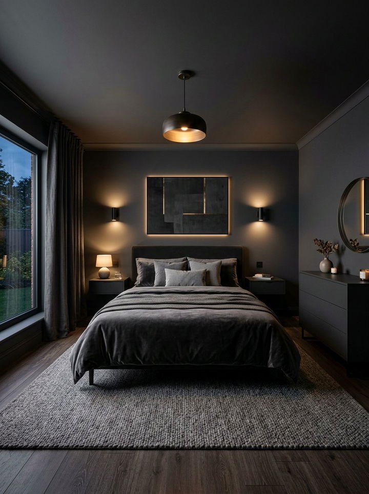 Charcoal Bedroom - 30 bedroom color ideas