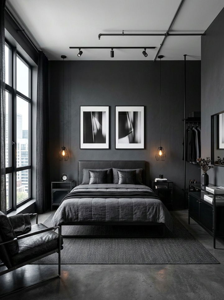 Charcoal Black Bedroom - 30 charcoal bedroom color schemes